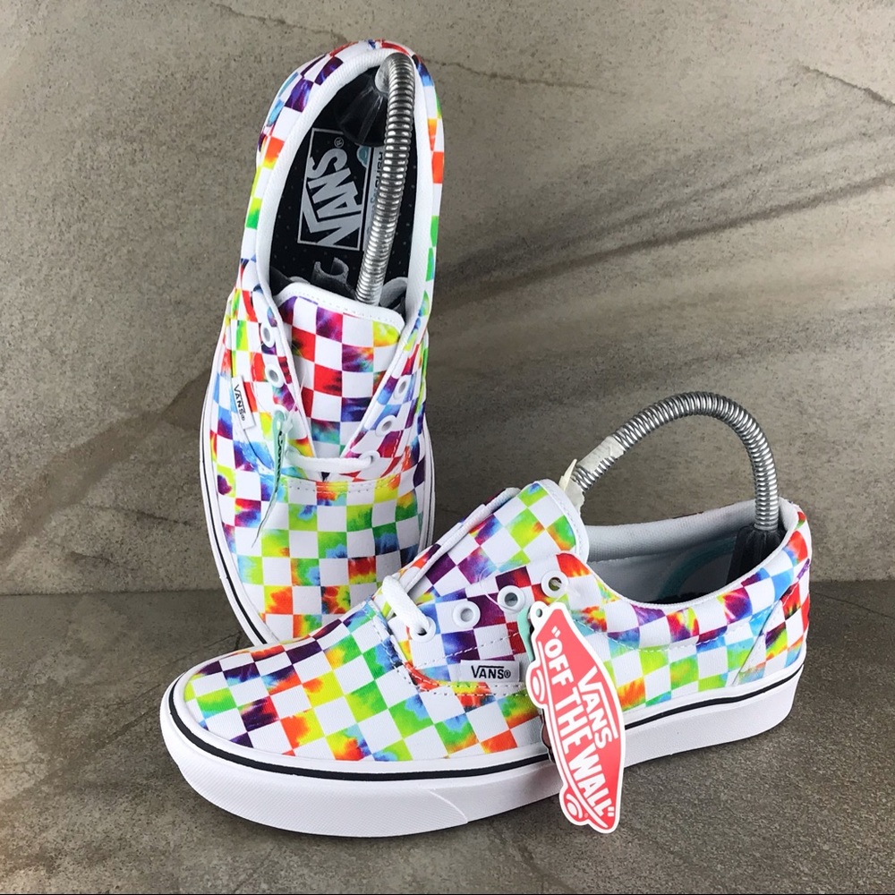 NEW Vans Comfycush Era Tie-Dye Checkerboard